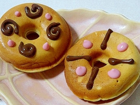 ホットケーキミックスで簡単ヘルシー焼きドーナツ♪